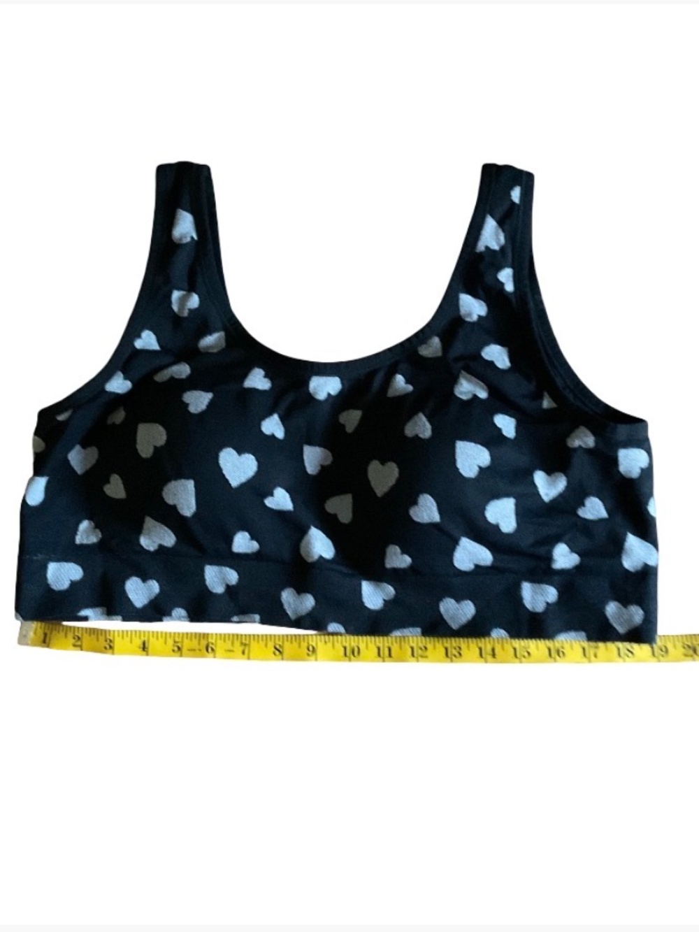 Torrid Black Bralette With Hearts Pattern